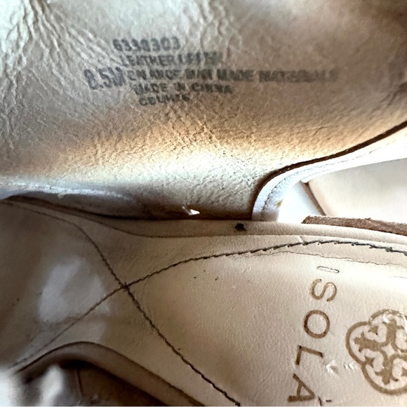 ISOLA LEONORA OPEN-TOE STACK-HEEL TAN LEATHER STRAPPY SANDALS ANKLE BOOTIE Sz8.5 - Picture 10 of 15